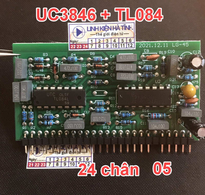 mẫu 5-Bo điều khiển máy hàn bo xung mạch lái IGBt máy hàn SG3525 TL084CN 4606 UC3846N CA3140
